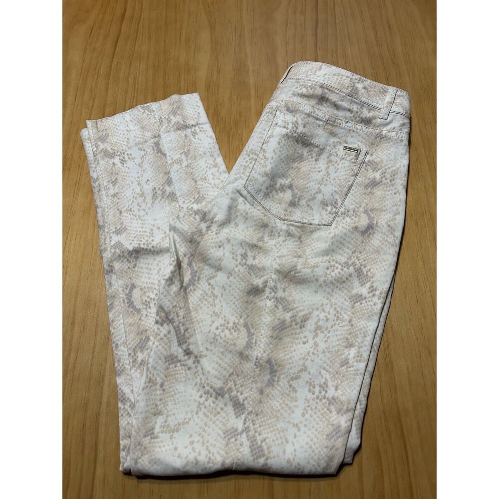 White House Black Market Women 2R Snake Print Slim Leg Pant Mid Rise Stretch - Picture 2 of 4